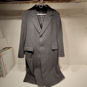 Men's grey wool Stanley Blacker dress coat